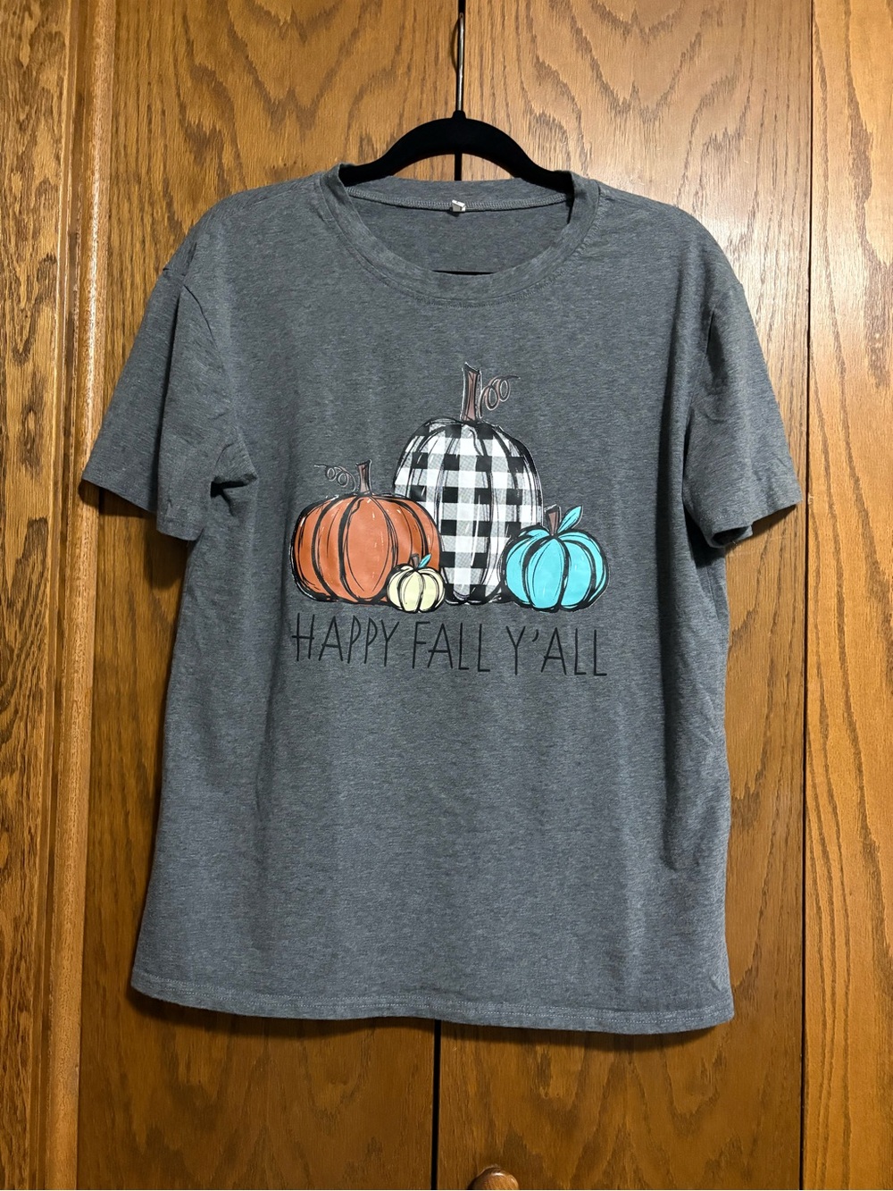Happy Fall Y'All Grey Women’s Graphic Tee